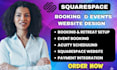 design squarespace booking website acuity scheduling for events and retreats