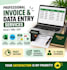 do invoice data entry in excel or tally with gst