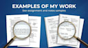 write assignments, summaries, and academic notes