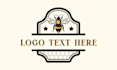 unique eye catching honey bee logo label design