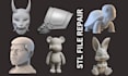 do  stl file repair, edit obj file, custom 3d model modification for 3d printing