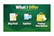 write blog posts, captions and product descriptions