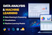 do data analysis python projects and machine learning tasks
