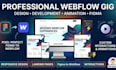 design a webflow website, webflow landing page, animations, and figma to webflow