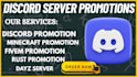 promote minecraft server promotion dayz, rust, fivem, gaming server, discord ad