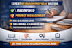 write reseach proposal on leadership and project management