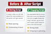 do youtube script writtre
