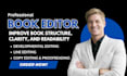 proofread, line and copy edit fiction novel, romance book editing and formatting