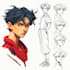 draw anime character design sheet