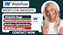 fix webflow bugs issues, animinatons responsive layout and webflow cms problems