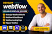 redesign webflow website webflow landing page expert migrate webflow developer
