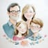 create a watercolor family portrait