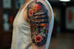 making a tattoo design in japanese style