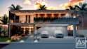 create a realistic exterior house render