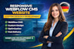 build responsive webflow cms web custom design webflow development optimization