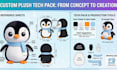 create plushie reference sheet custom stuffed toys animal ych concept tech pack