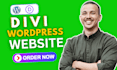 build divi wordpress website divi web builder divi theme design divi website