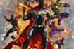 create futuristic superhero character illustration