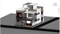 create detailed 3d bim house model with elevations, construction planning, revit