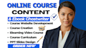 create online course content, kajabi course creation, courriculum, lesson plan