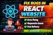 fix bugs in react website