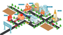 do any custom events map design, festivals and vector map illustrations