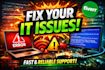 troubleshoot microsoft windows tech issues