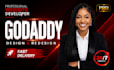 design or redesign godaddy website, godaddy landing page or godaddy online store