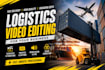 warehouse, logistics, forklift and container loading