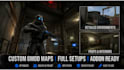 create custom gmod map, playermodel with weapons, 3d assets all in garrys mod