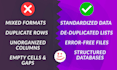 do professional data cleaning, formatting and remove duplicates