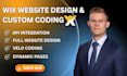 develop custom wix velo code database integrations and api solutions