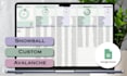 create custom excel google sheets budget planner for debt payoff and retirement