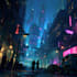 create cyberpunk city promotional