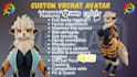 do custom vrchat furry avatar, nsfw vrchat avatar, fursona avatar, 3d vrm model