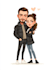 make couple portrait illustration