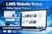 create an lms online course website using learndash or similar platforms