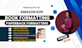 do professional book formatting for amazon KDP kindle paperback formatting poet