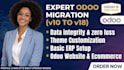 install migrate odoo v18 erp implementation odoo website ecommerce development