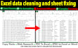 data cleaning excel, excel vba automation, copy typing, online research, word