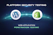 perform web application penetration testing for wordpress and shopify websites