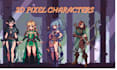 2d pixel art, 8 bit, 16 bit, 32 bit sprite sheet animation, game art character