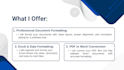professionally format your word document, report, or PDF