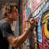 create graffiti pop art canvas designs and murals