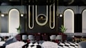design 3d office, salon, restaurant, café, bar, gym interior with 3d rendering