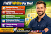 write SEO blogs website content copywriting and professional documents
