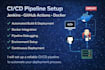 set up cicd pipeline using jenkins github and docker