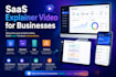 create clean 2d saas explainer video for your   website, software, app, platform