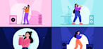 create a singing girls explainer for after effects
