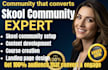 do skool community setup structured course landing page design course editing